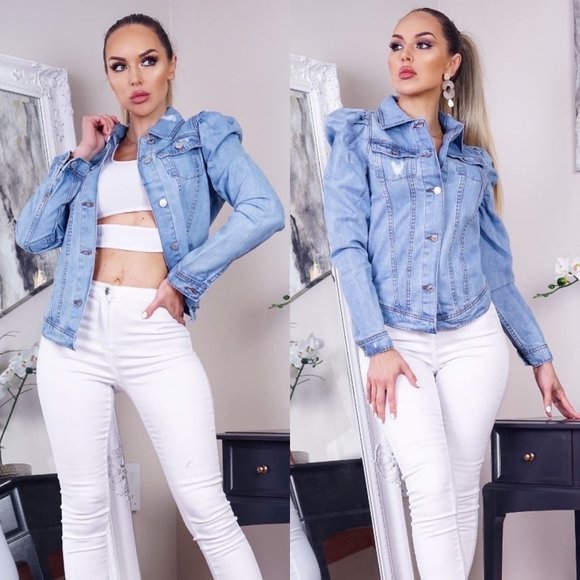 jeans top with long jacket